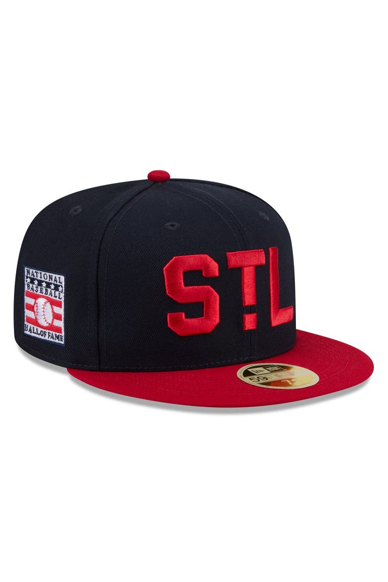 Men's New Era Navy/Red St. Louis Cardinals 2026 Baseball Hall of Fame 59FIFTY Fitted Hat, Main, color, Navy