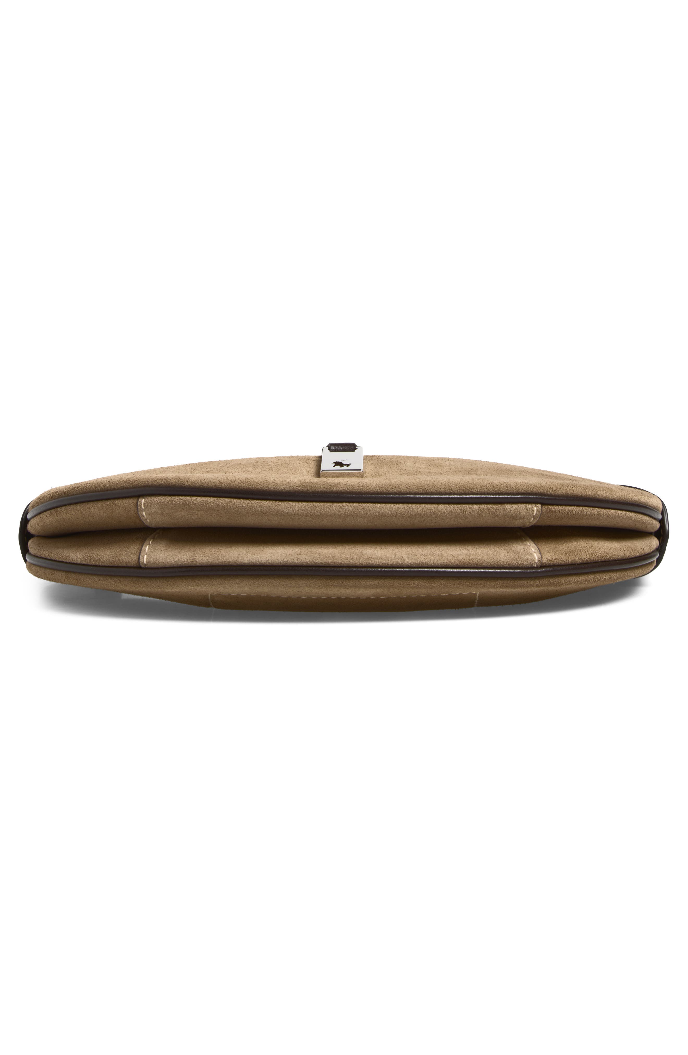 Polo ID Mini Suede & Leather Shoulder Bag, Alternate, color, CINNAMON/ CUOIO