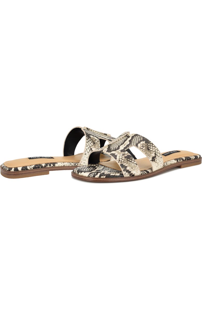 Nine West Giny Slide Sandal, Alternate, color, Light Natural Embossed