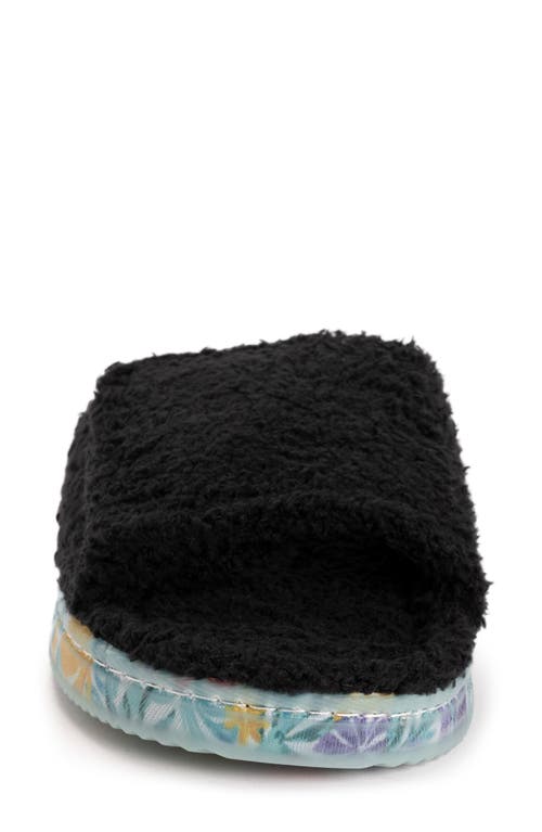 Muk Luks Acacia Faux Shearling Slipper In Black