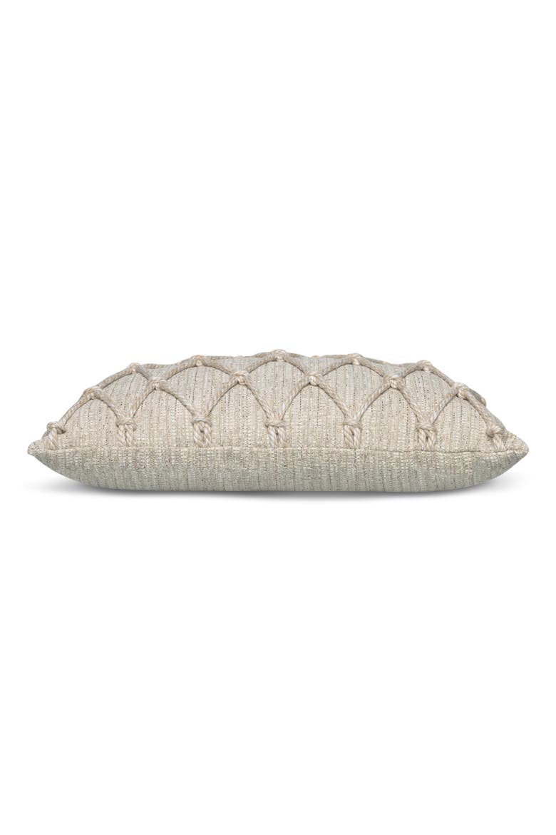 Macrame Fawn Hand Knotted Indoor & Outdoor Woven Accent Pillow, Alternate, color, Fawn