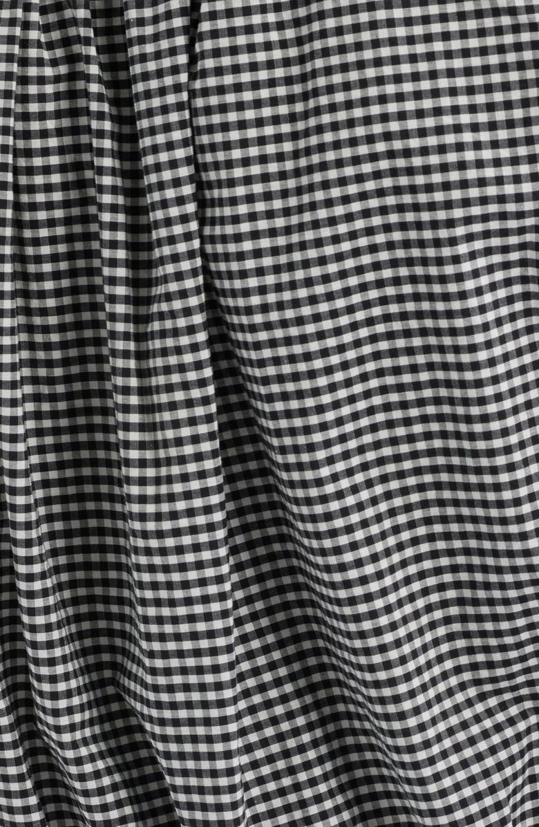 DÔEN Traveler Organic Cotton Gingham Top, Alternate, color, Noir La Maddalena Gingham