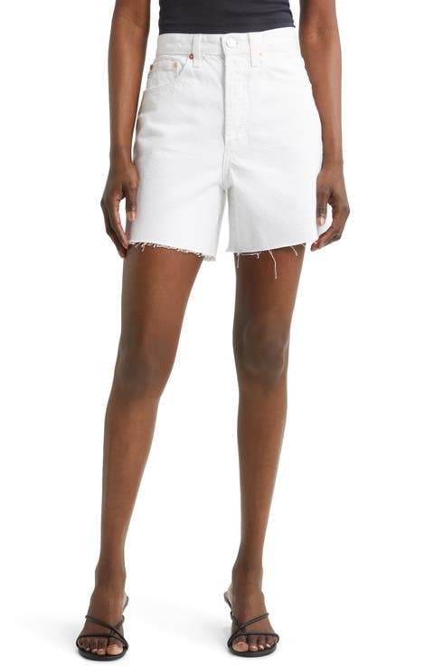 Clove High Waist Cutoff Denim Shorts