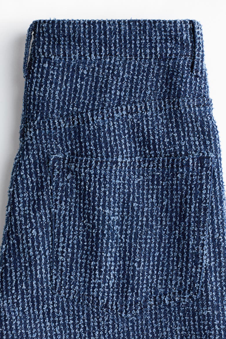 Bouclé Bootcut High Waist Jeans, Alternate, color, Denim blue