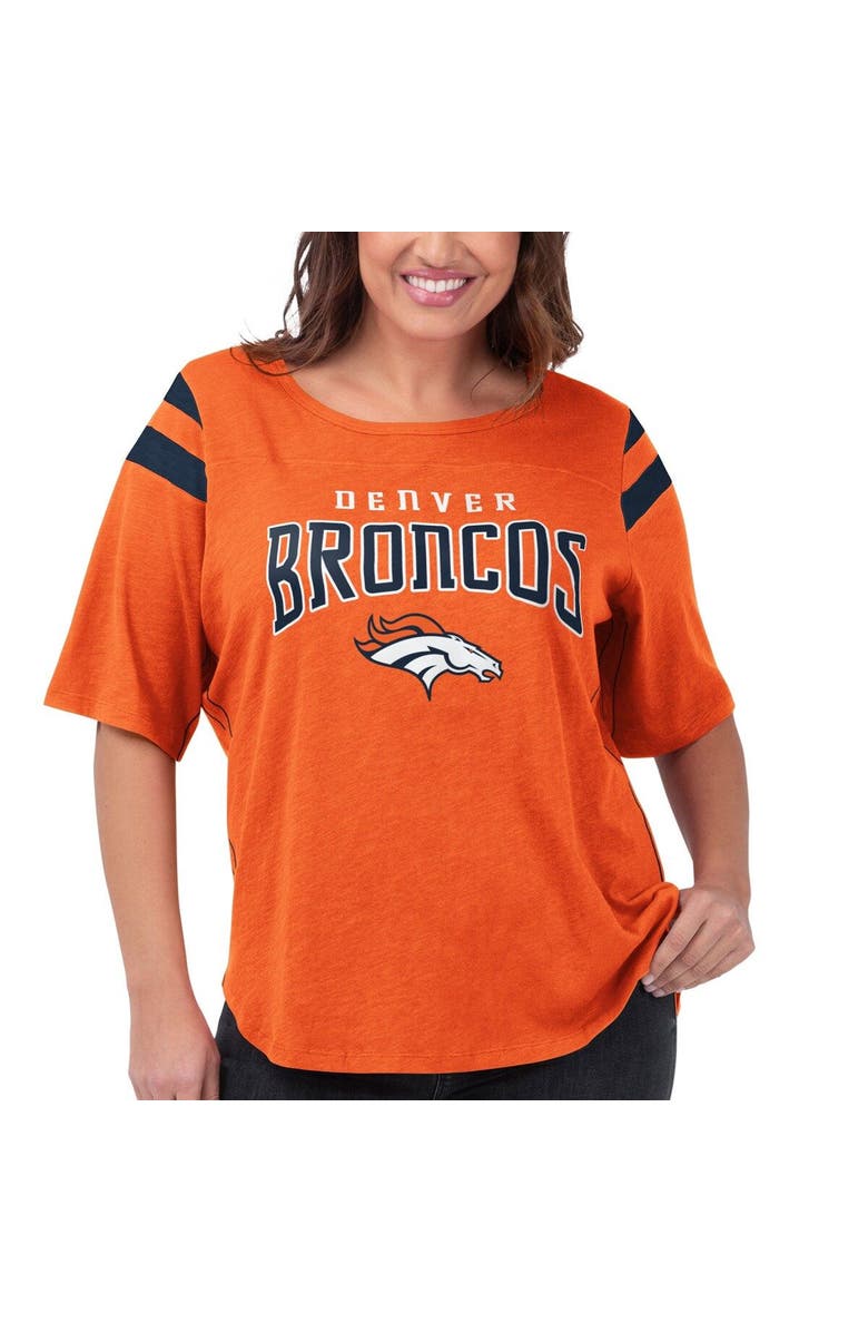 G-III 4HER BY CARL BANKS Women's G-III 4Her by Carl Banks Orange Denver Broncos Plus Size Linebacker T-Shirt, Main, color, Orange