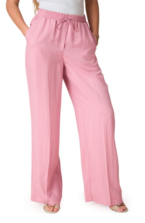 Drawstring Wide Leg Pants