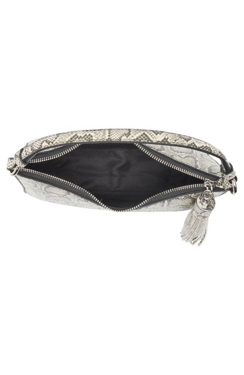 REBECCA MINKOFF REBECCA MINKOFF SNAKESKIN PRINT LEATHER MINI HOBO BAG