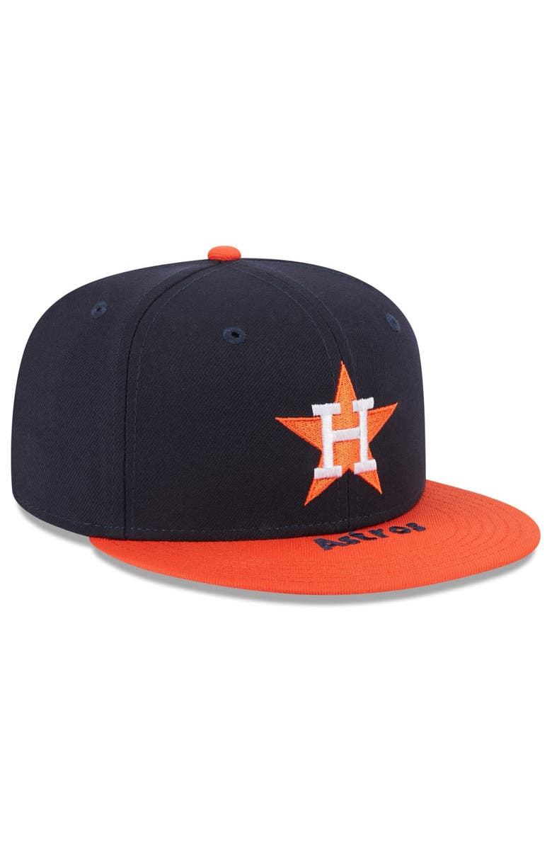 New Era Men's New Era Navy/Orange Houston Astros On Deck 59FIFTY Fitted Hat, Alternate, color, 