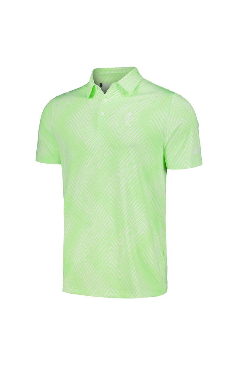 adidas Men's adidas Neon Green WM Phoenix Open Ultimate365 Allover Print Polo, Alternate, color, Neon Green
