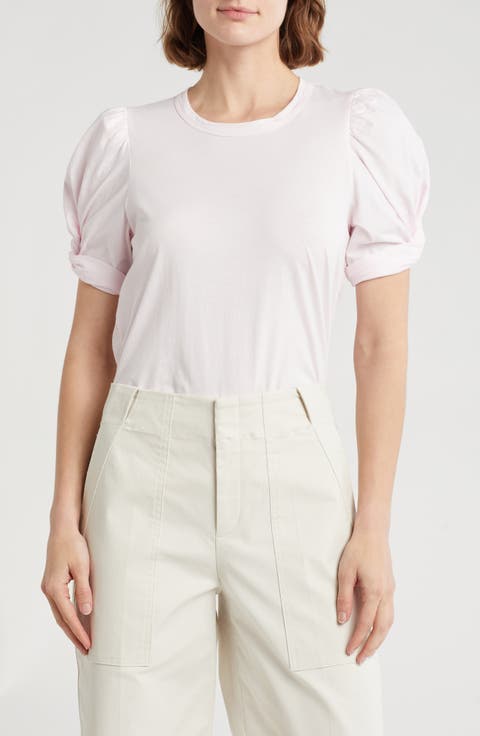 Kati Ruched Puff Sleeve T-Shirt