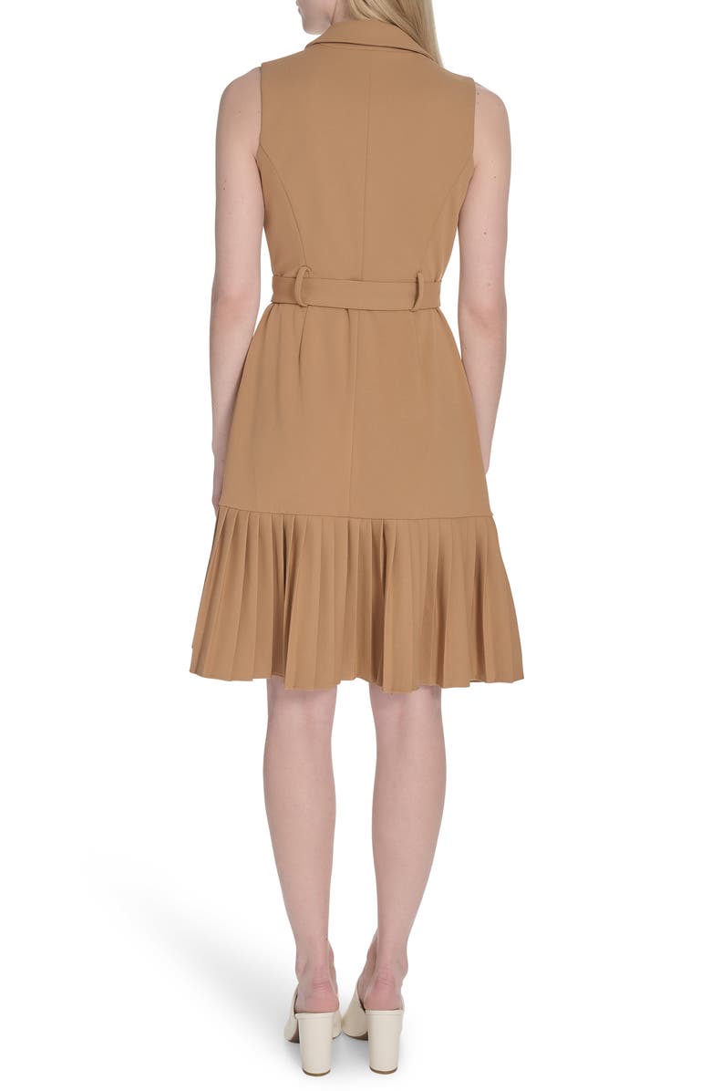 Calvin Klein Flounce Hem Shirtdress, Alternate, color, Luggage