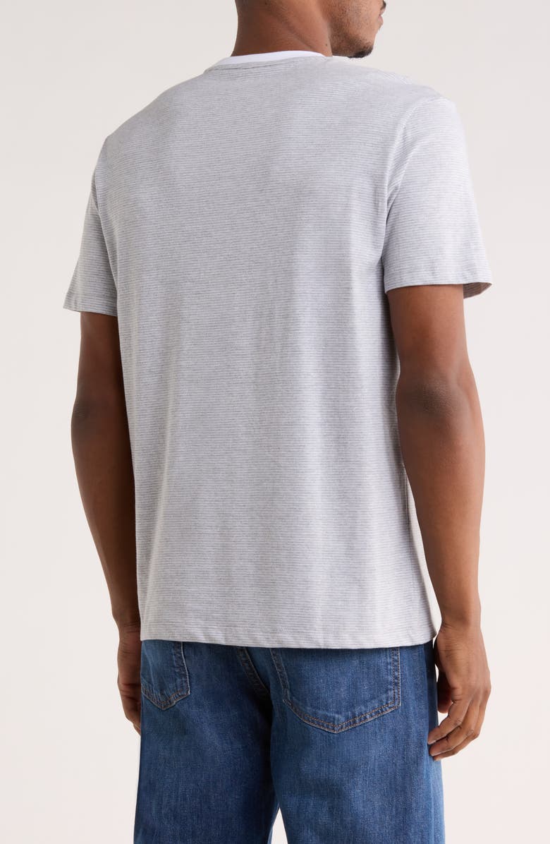 Calvin Klein Classic Fit Heathered Feeder Stripe T-Shirt, Alternate, color, Bc06 Grey Heather