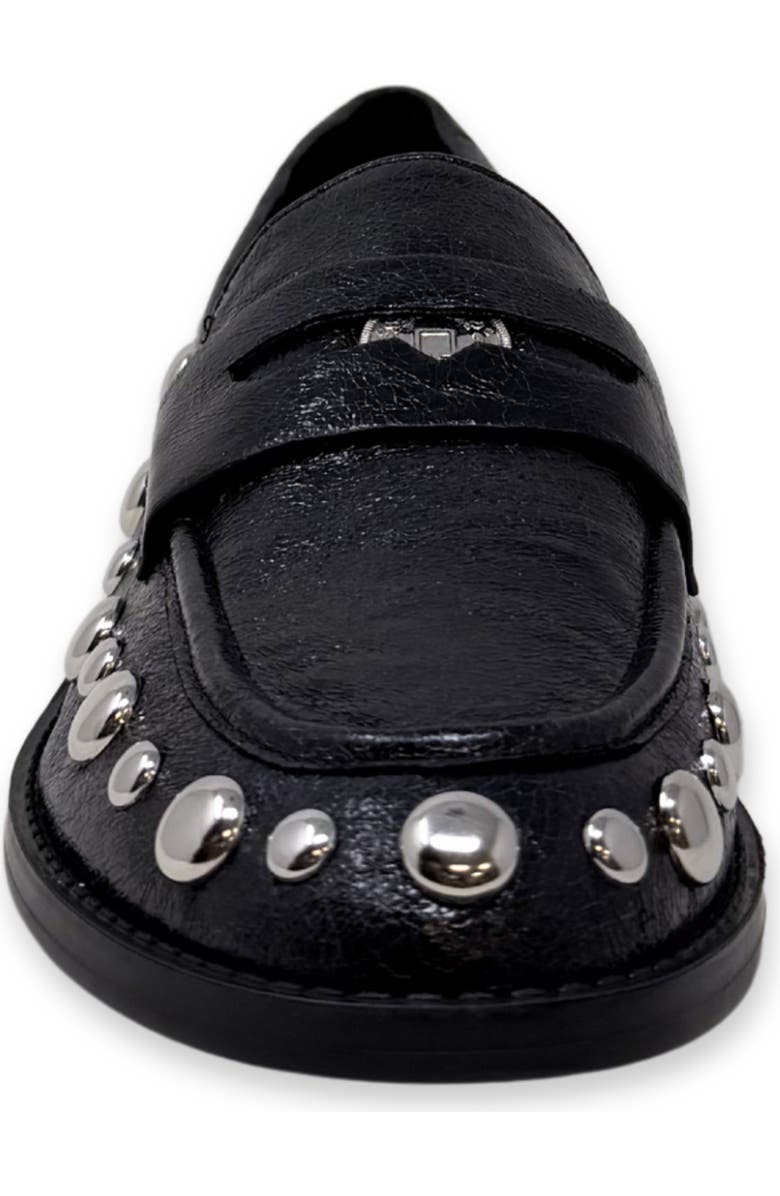 SHUSHOP Trisha Penny Loafer, Alternate, color, Charcoal
