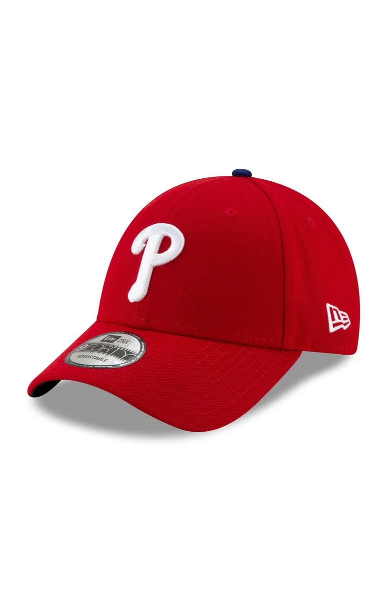 New Era Men's New Era Red Philadelphia Phillies 2024 MLB Postseason Side Patch 9FORTY Adjustable Hat, Alternate, color,