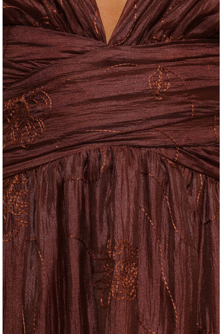 Harmony Floral Maxi Dress, Alternate, color, BROWN FLORAL