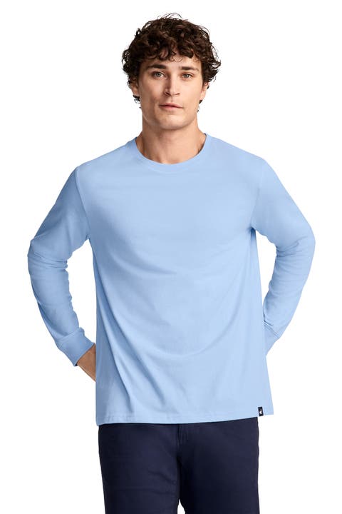 Men's 100% Cotton Legacy Long Sleeve Crew Neck T-Shirt