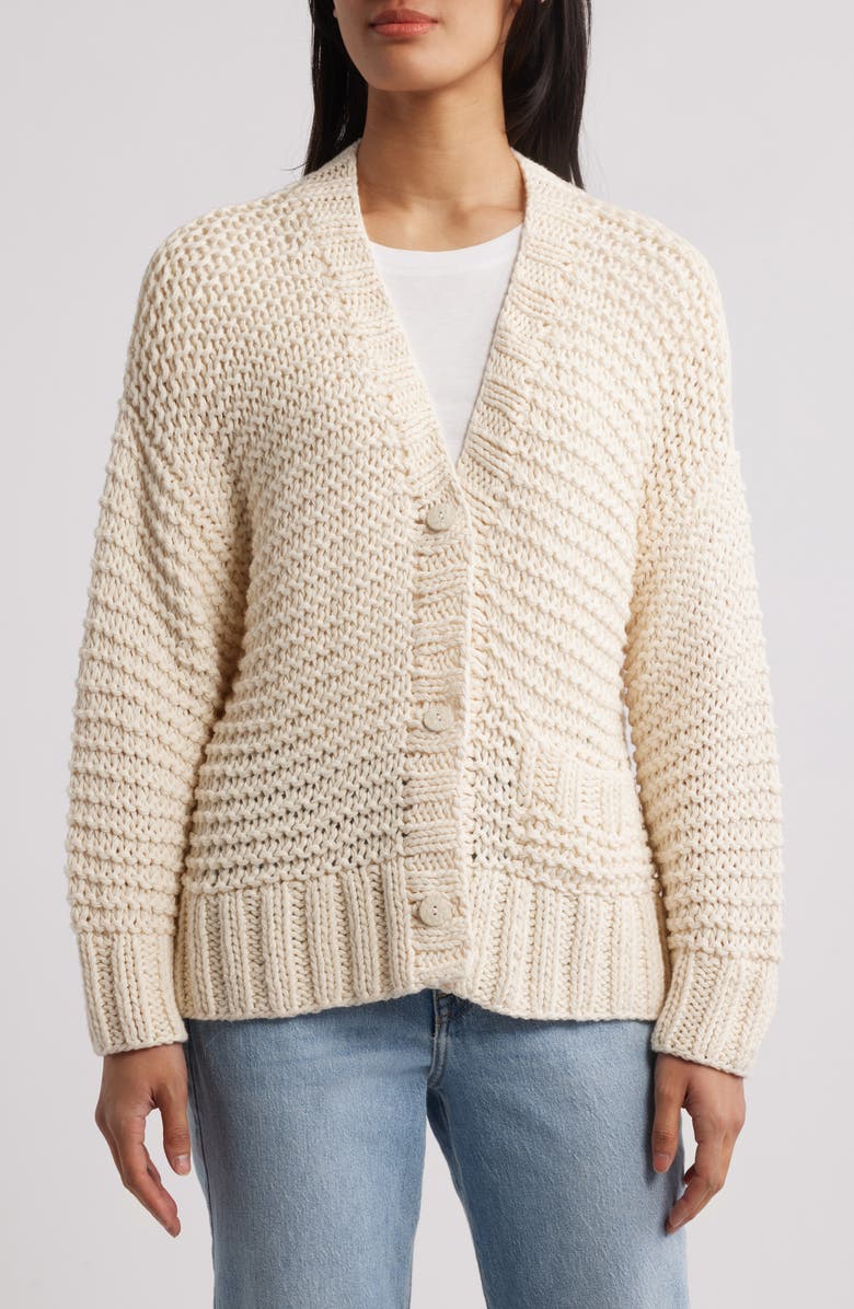 MARGARET O'LEARY Camila Hand Knit Cotton Cardigan, Alternate, color, 