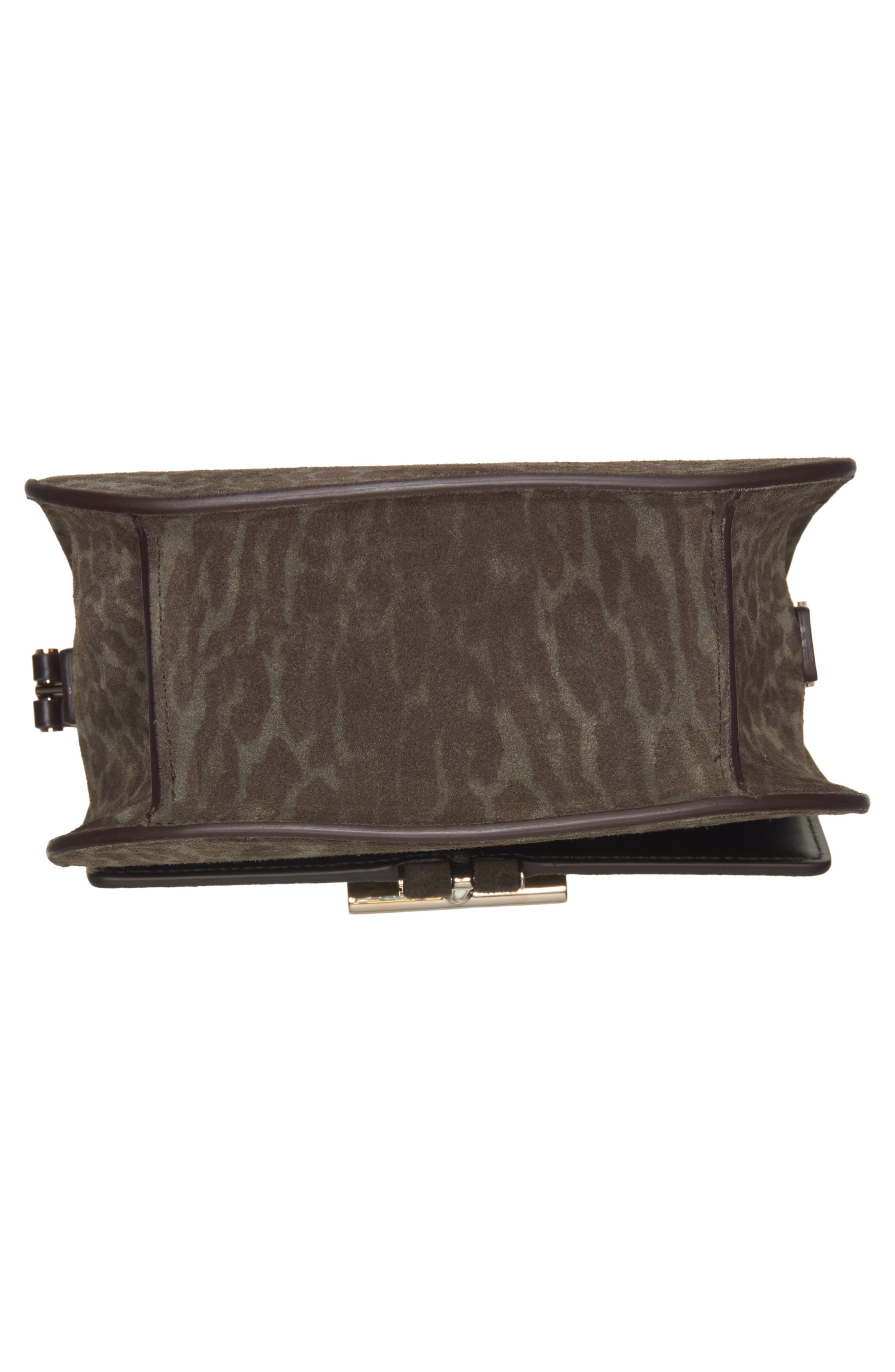 TOM FORD Mini Tara Animal Print Suede Crossbody Bag, Alternate, color, Brown/ Khaki