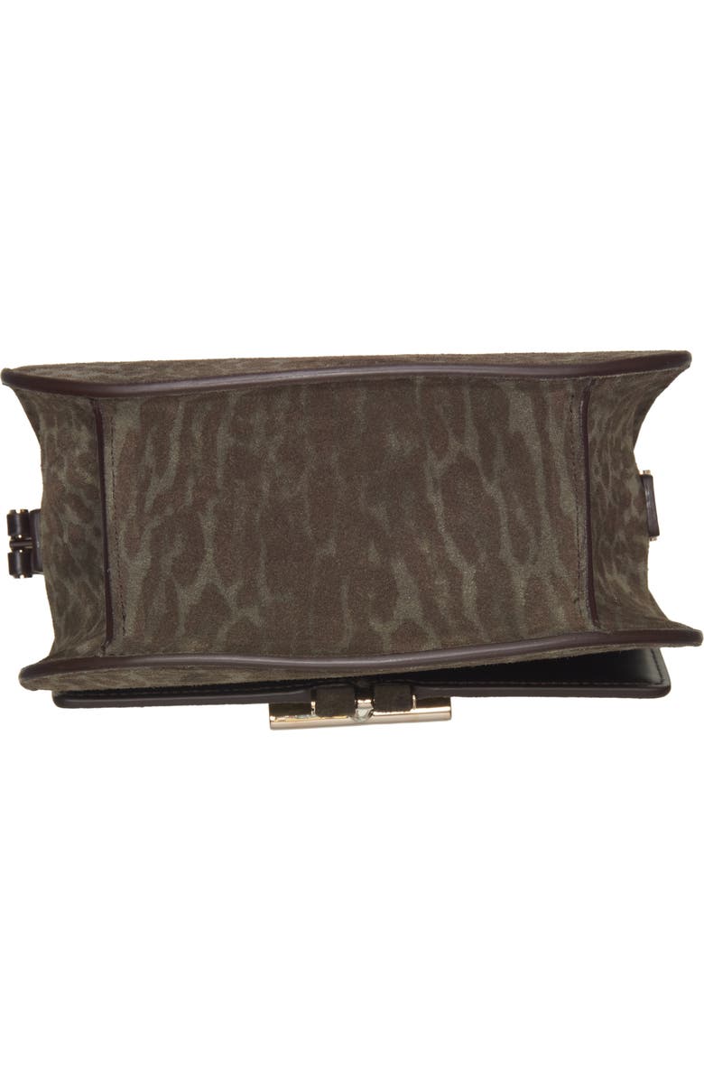 TOM FORD Mini Tara Animal Print Suede Crossbody Bag, Alternate, color, Brown/ Khaki