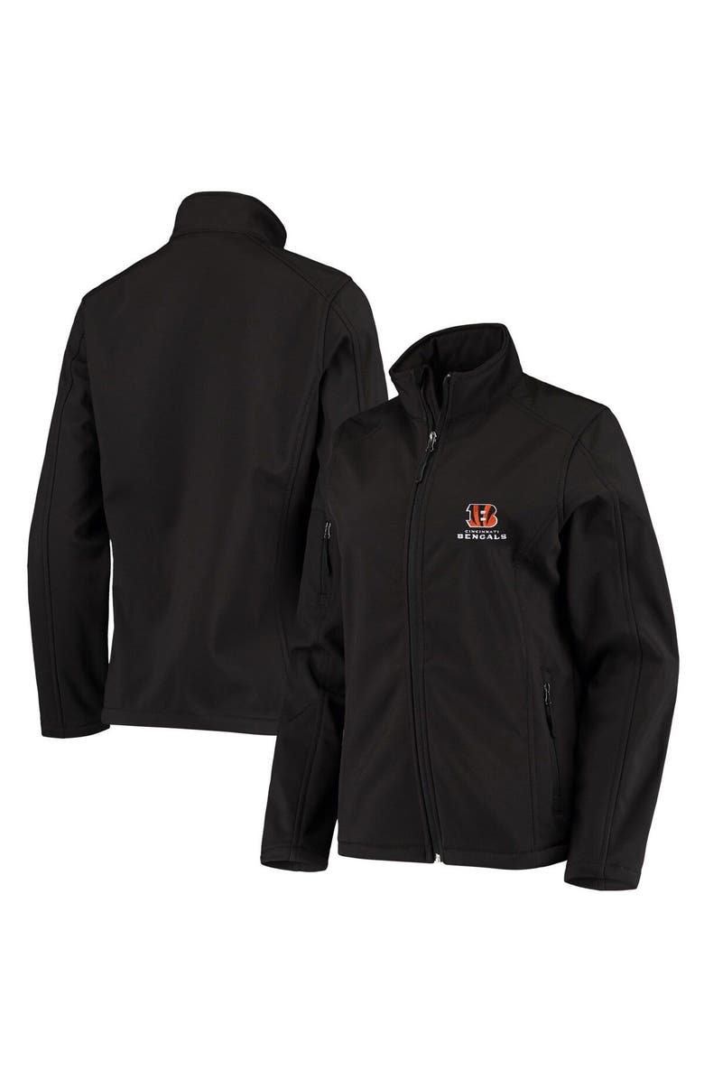 DUNBROOKE Women's Black Cincinnati Bengals Full-Zip Sonoma Softshell Jacket, Main, color, 