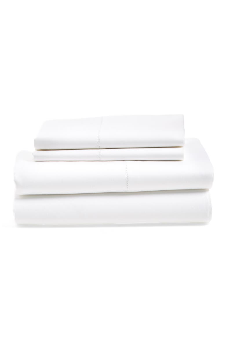 600 Thread Count Egyptian Cotton Single Sheets, Main, color, WHITE