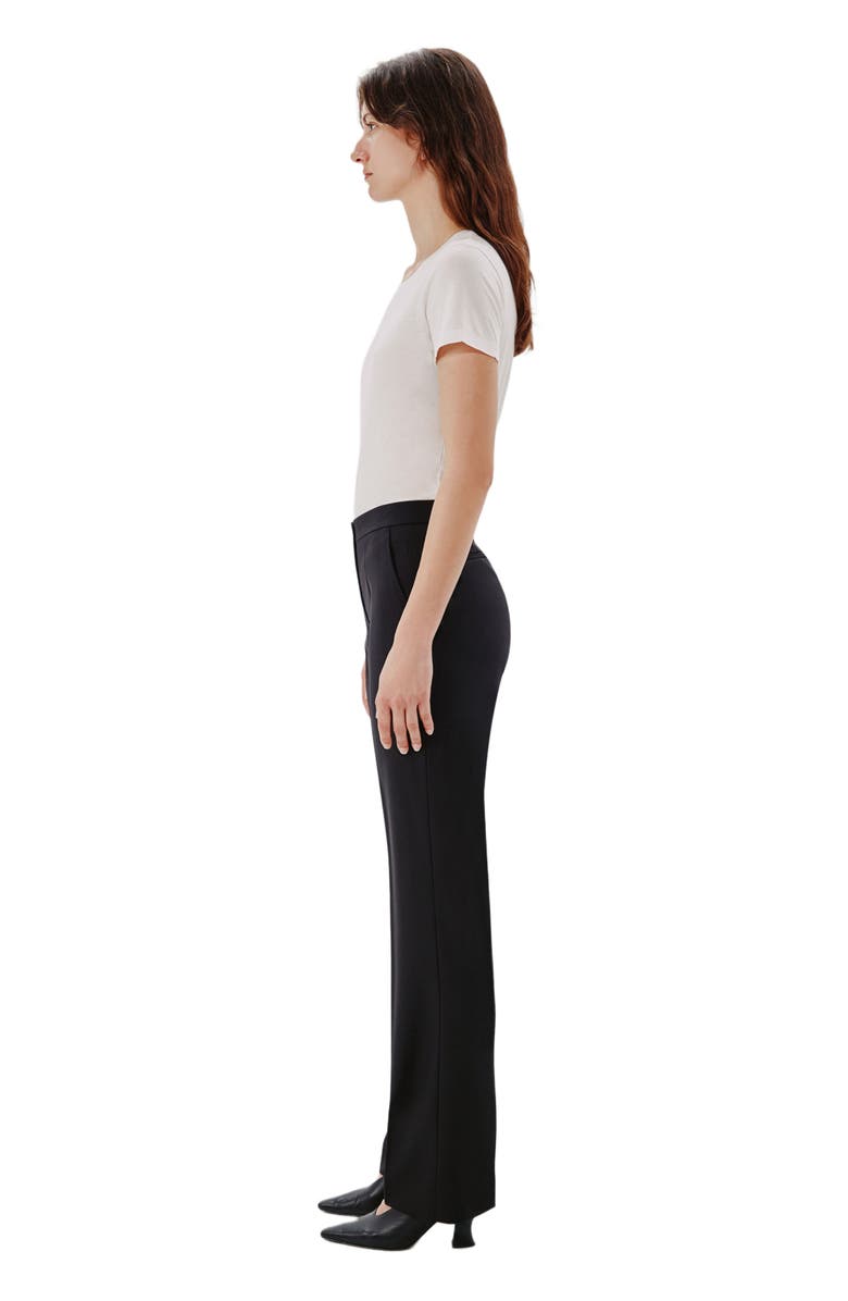 Another Tomorrow Classic Trouser, Alternate, color, Black