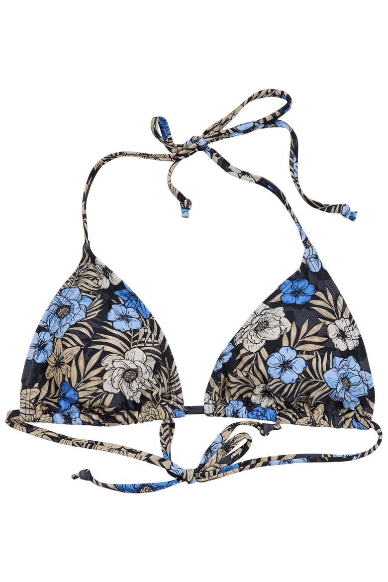 Exotic Floral Womens Bikini Top, Alternate, color, Exotic Floral Black