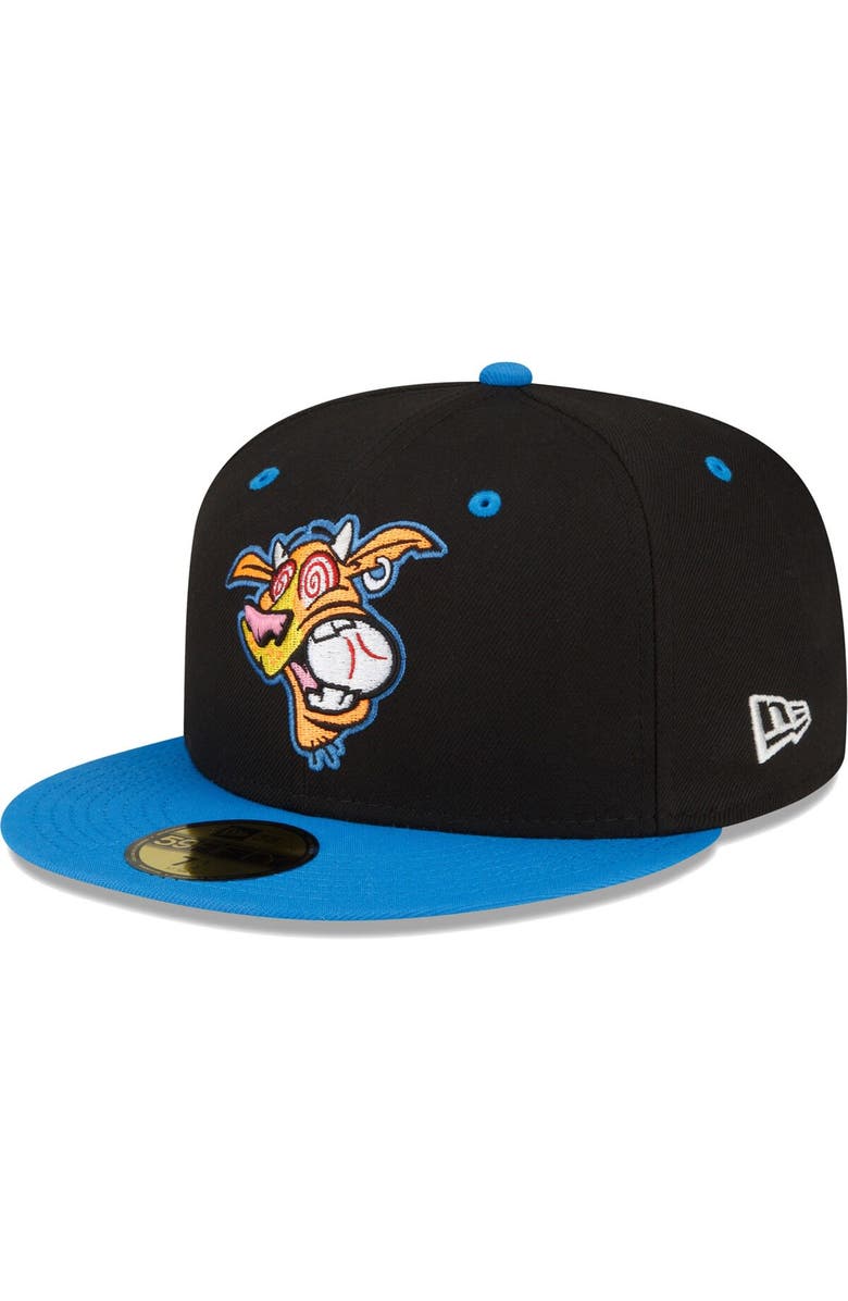 New Era Men's New Era Black/Blue Rocket City Trash Pandas Copa De La Diversion 59FIFTY Fitted Hat, Main, color, 