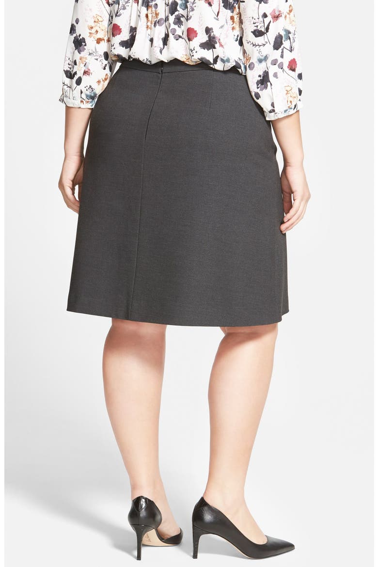 Zip Pocket A-Line Skirt, Alternate, color, GREY DARK HEATHER