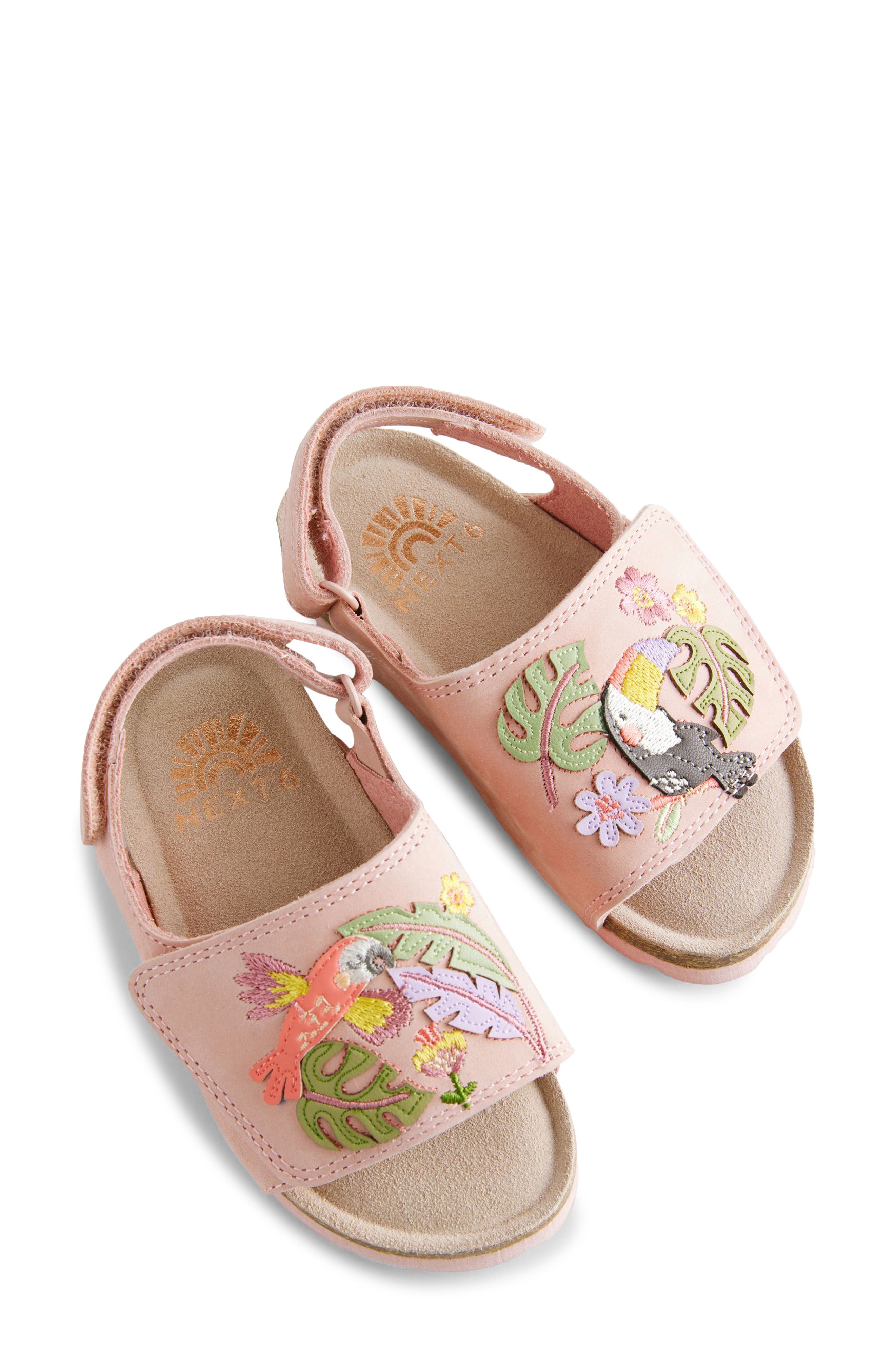 Kids' Embroidered Sandal, Alternate, color, PINK