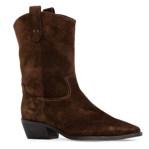 Black Suede Studio Casey 55 Suede Boot In Brown