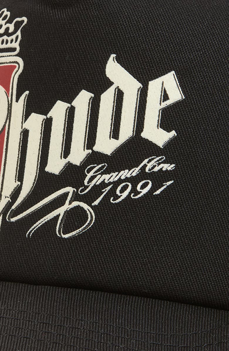 Rhude Fumar '91 Trucker Hat, Alternate, color, Black / White / Red