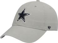 '47 Men's '47 Gray Dallas Cowboys Primary Clean Up Adjustable Hat