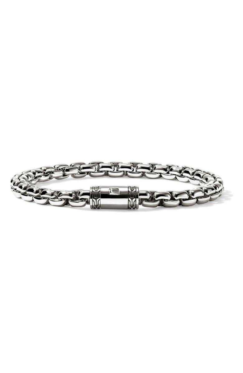 John Hardy Box Chain Bracelet, 6mm, Alternate, color, Sterling Silver