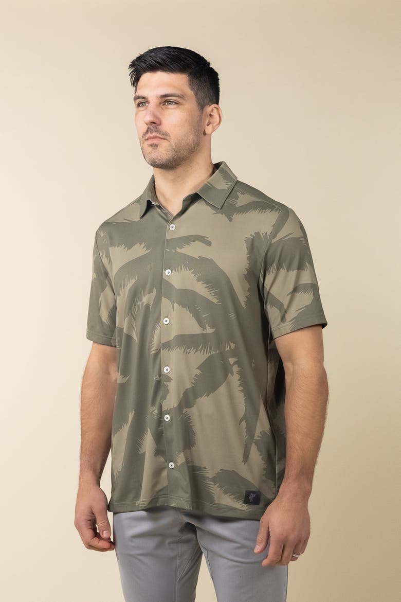 Palm Shade Camp Shirt, Alternate, color, Kalamata