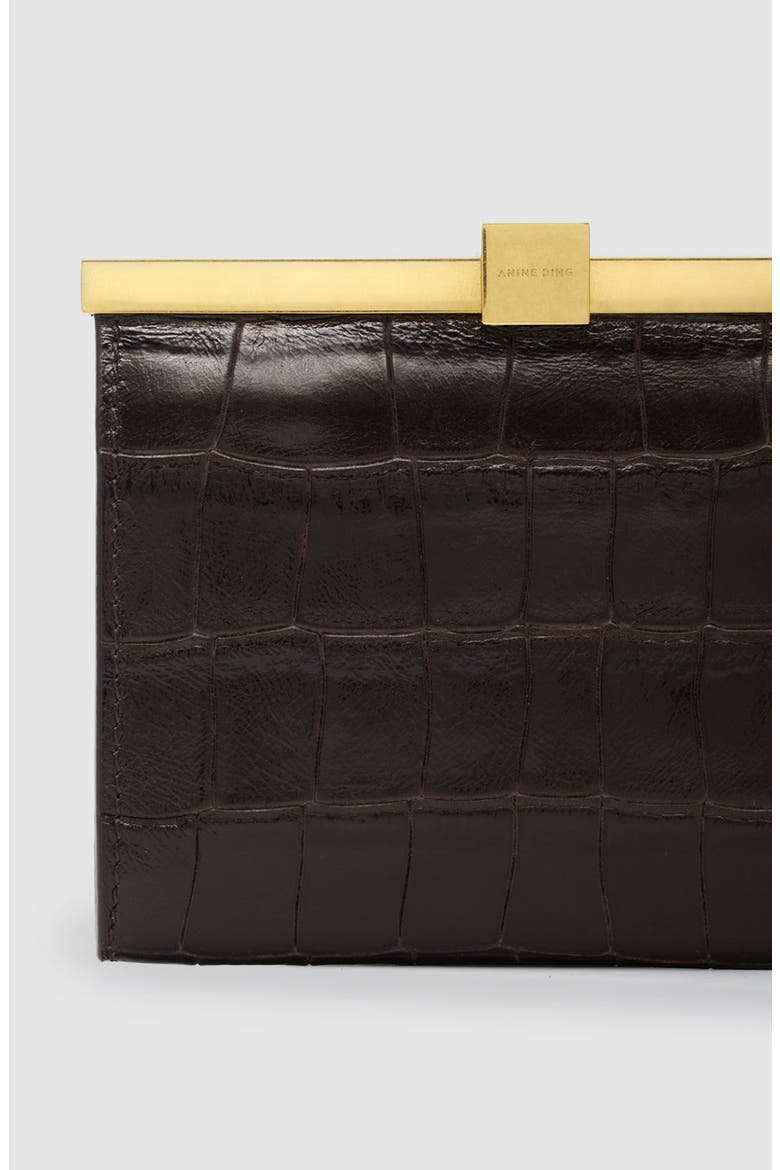 Anine Embossed Wallet, Alternate, color, Dark Brown