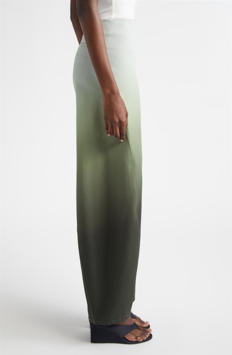 Alaïa Gradient Twisted Seam Round Trousers, Alternate, color, Vert De Gris