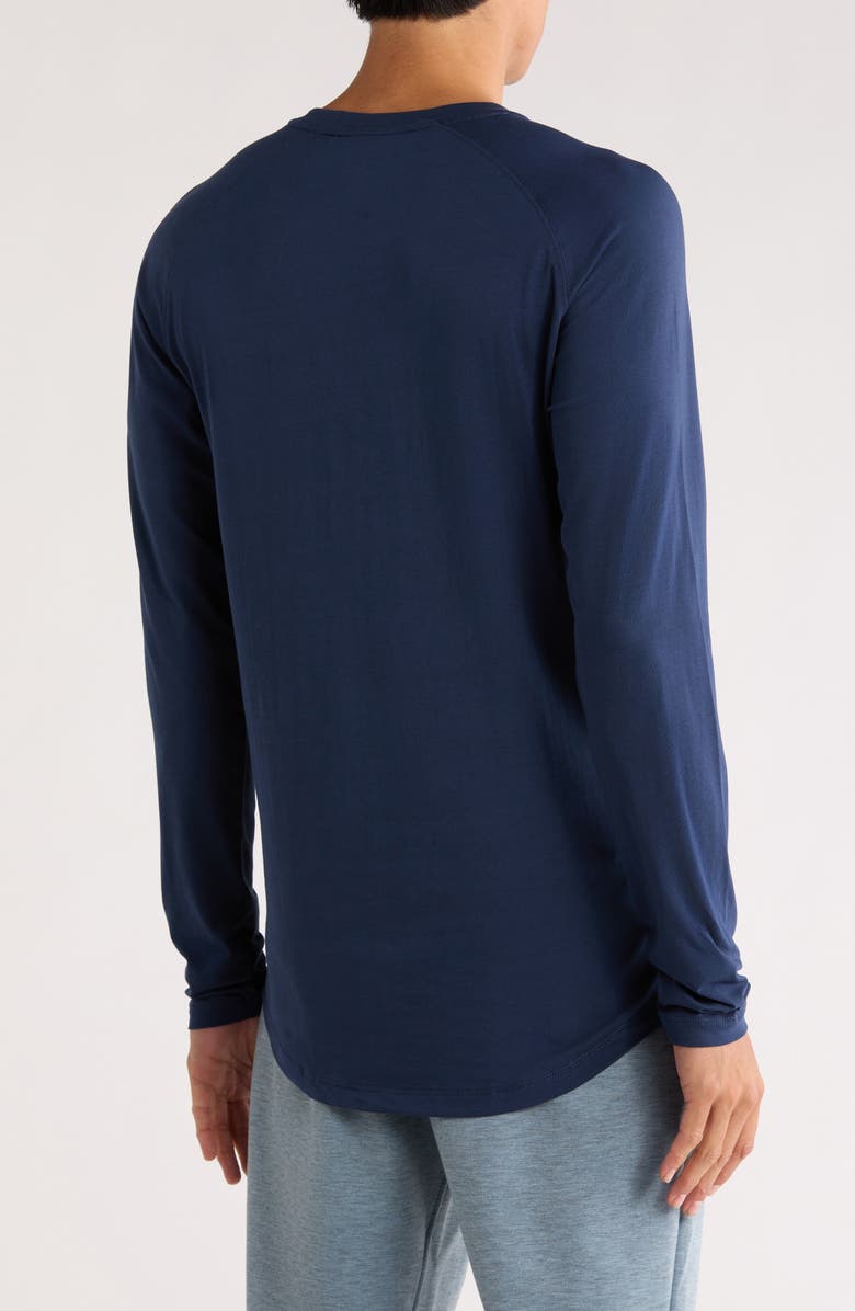Kenneth Cole Active Stretch Long Sleeve T-Shirt, Alternate, color, Navy