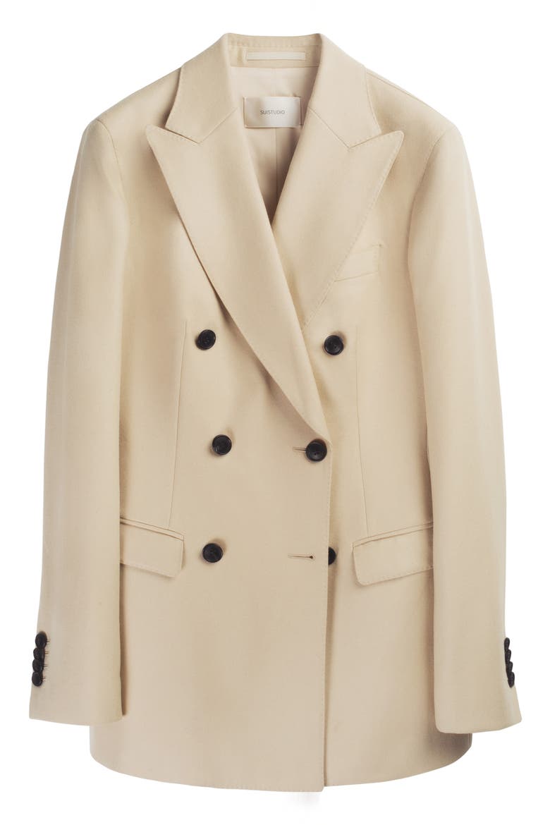 Cameron Double Breasted Wool Suit Jacket, Alternate, color, SAND