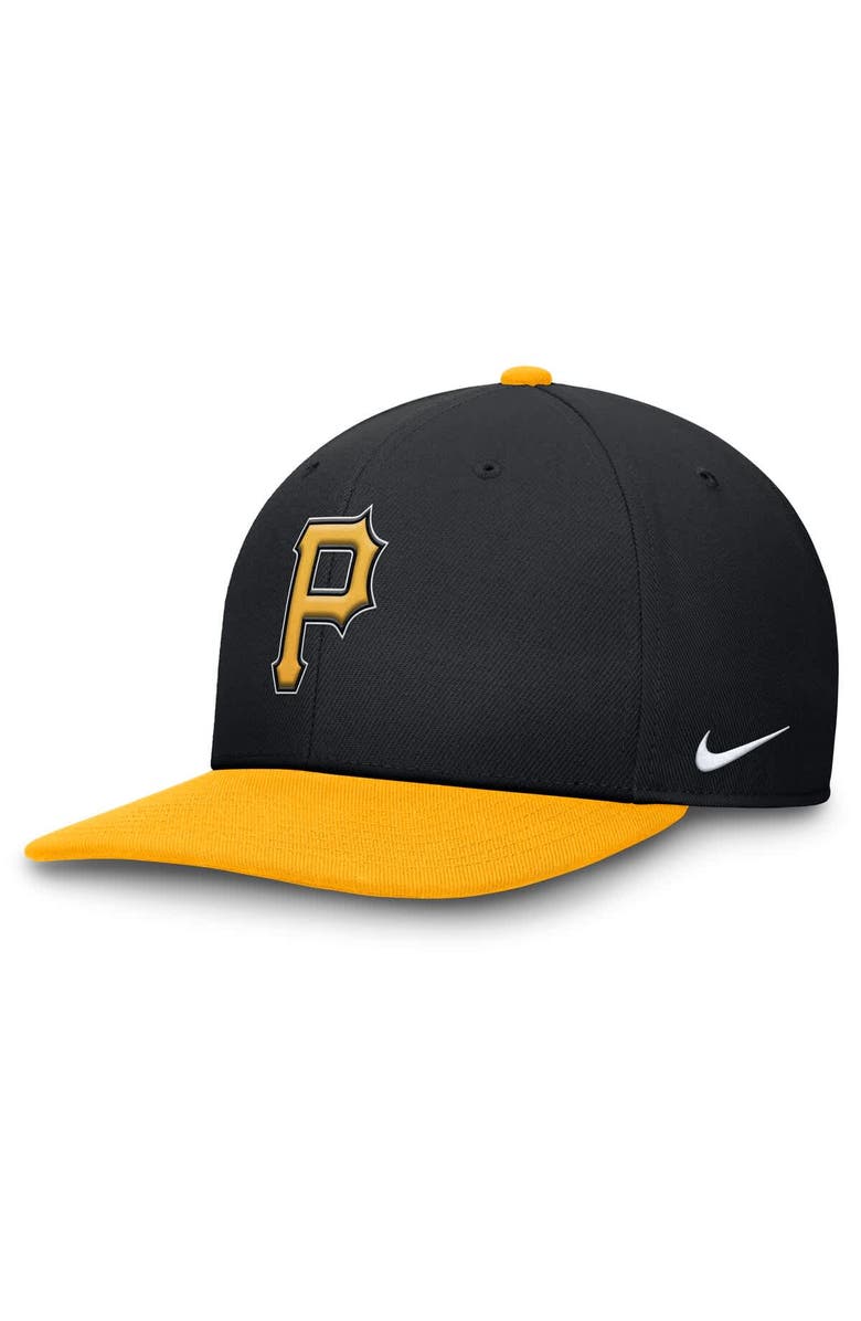 Nike Men's Nike Black/Gold Pittsburgh Pirates Pro Performance Snapback Hat, Main, color, 