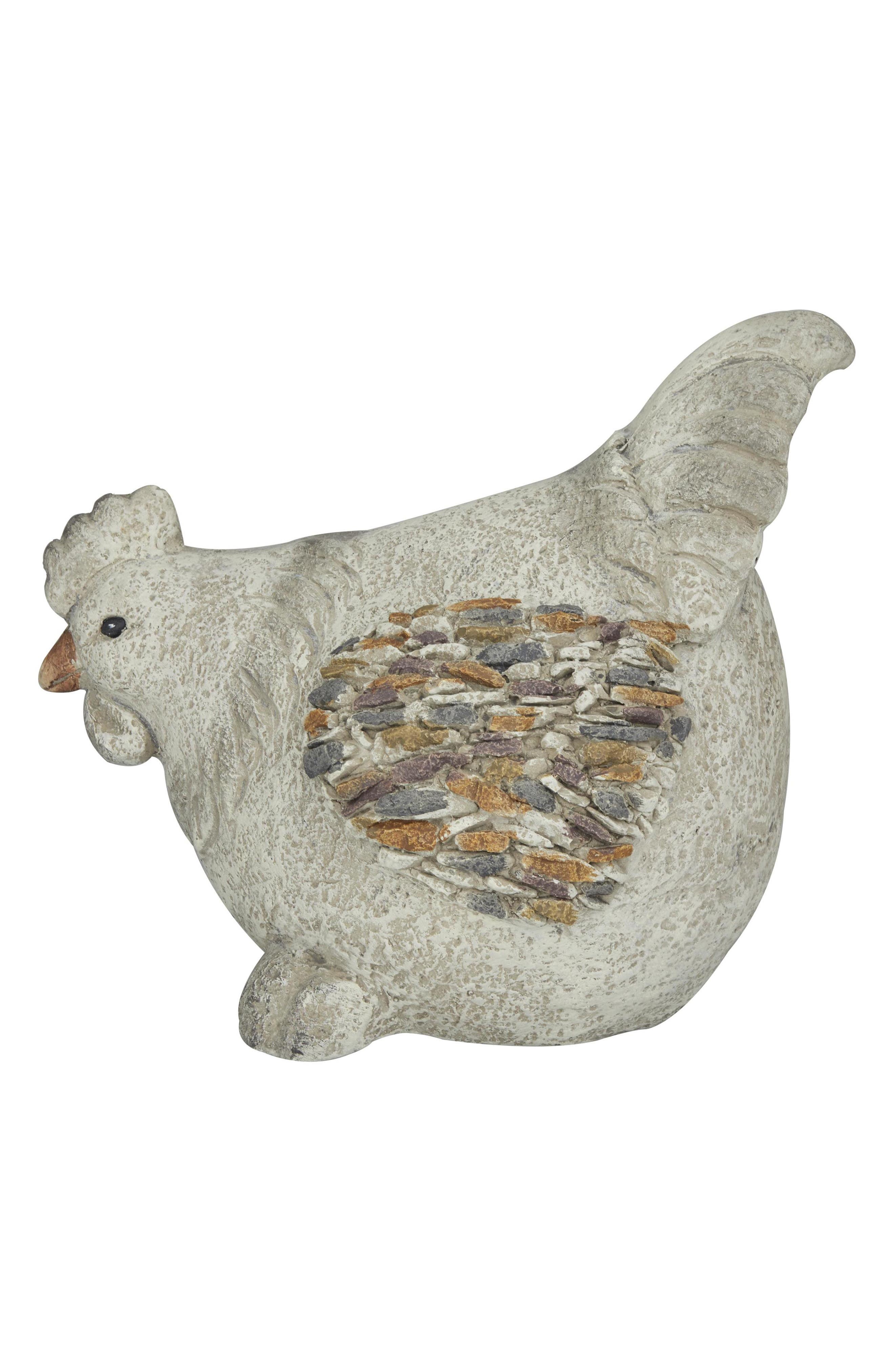 Farmhouse Polystone Chicken Garden Statue