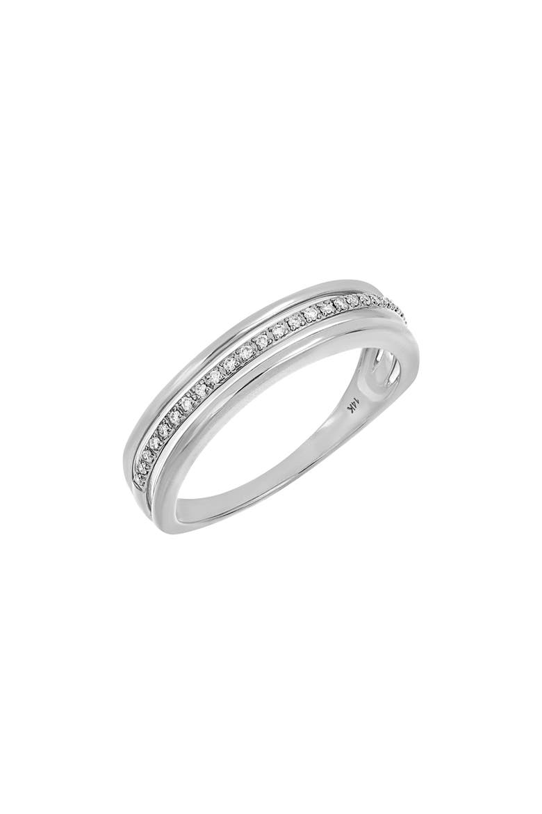 Triple-Row Diamond Ring - 0.07ct. (Nordstrom Exclusive), Main, color, 14K WHITE GOLD