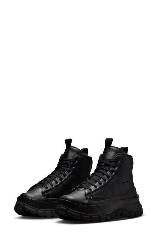 Nike Blazer Roam Mid Winterized Sneaker In Black/black/red