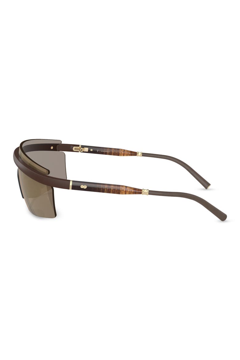 x Roger Federer R-4 138mm Rimless Shield Sunglasses, Alternate, color, UMBER/ DESERT FLASH