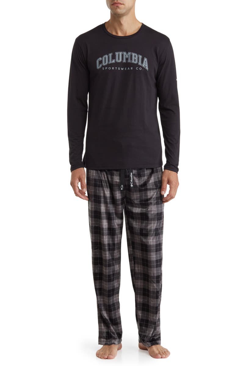 Columbia Long Sleeve T-Shirt & Pants Pajamas, Main, color,