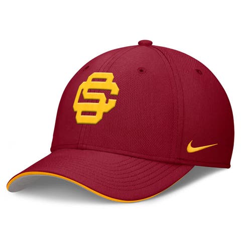 Men's Nike Cardinal USC Trojans 2025 Dugout Coaches Rise Swoosh Performance Flex Hat