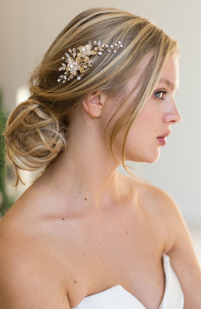 Brides & Hairpins Priscilla Hair Clip, Alternate, color, Gold