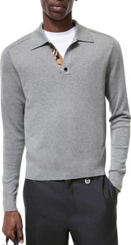 Burberry Long-sleeve Wool Polo Shirt