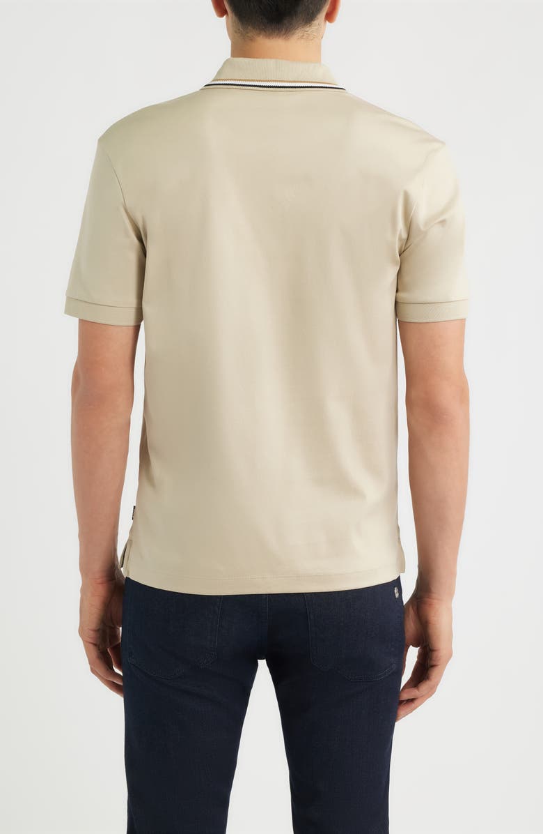 BOSS Penrose Tipped Polo, Alternate, color, Open Beige