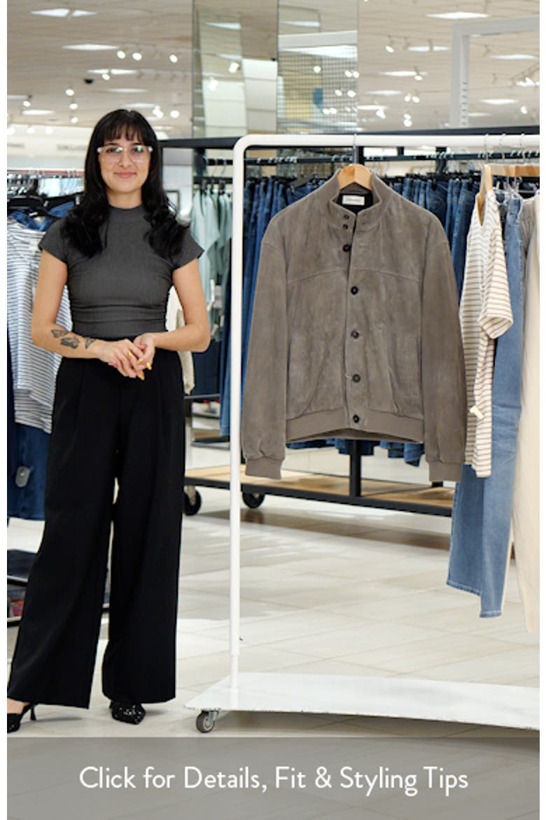 Rib Detail Suede Jacket video